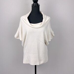 Sita Murt Cashmere Lambswool Angora Cowlneck Sweater Vest Cream Anthropologie M
